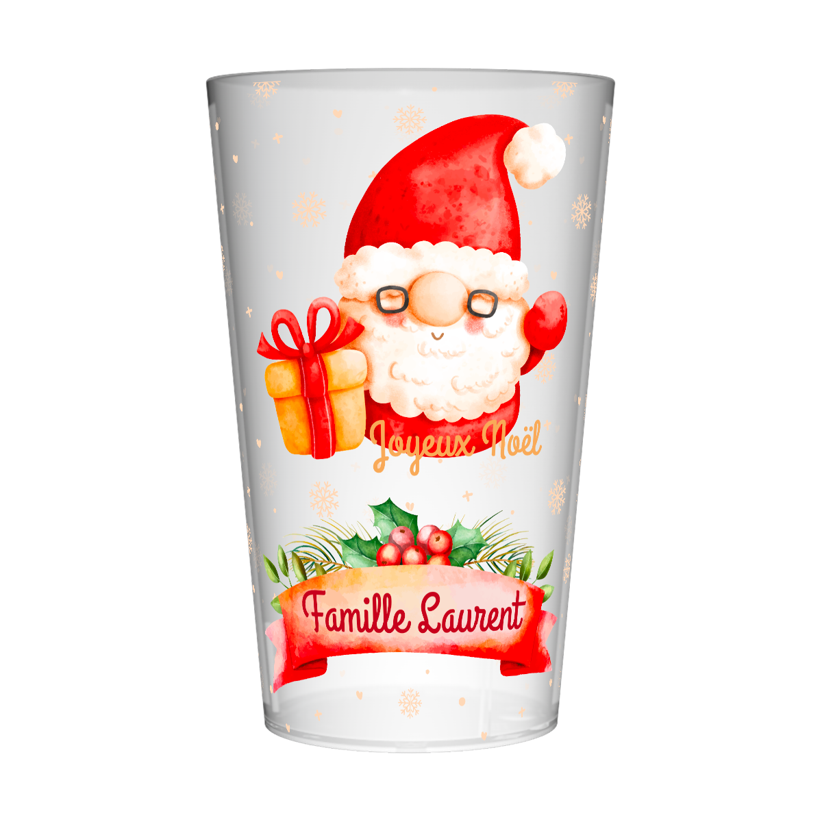 Gobelet personnalisé Noël Cadeaux