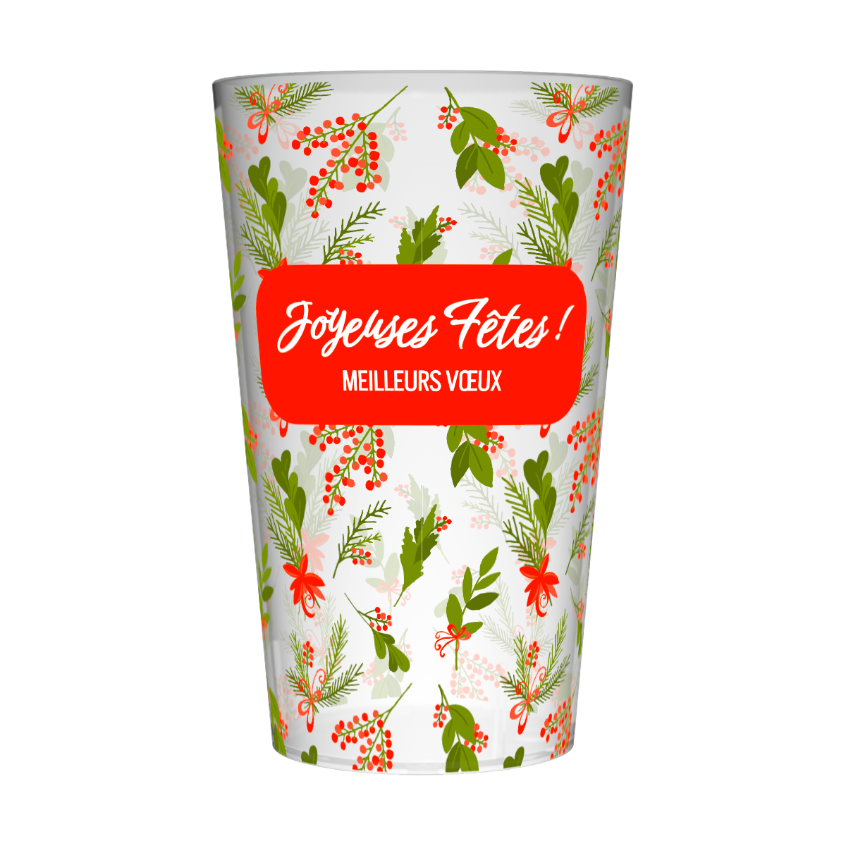 Gobelet personnalisé Noël Rouge & Vert