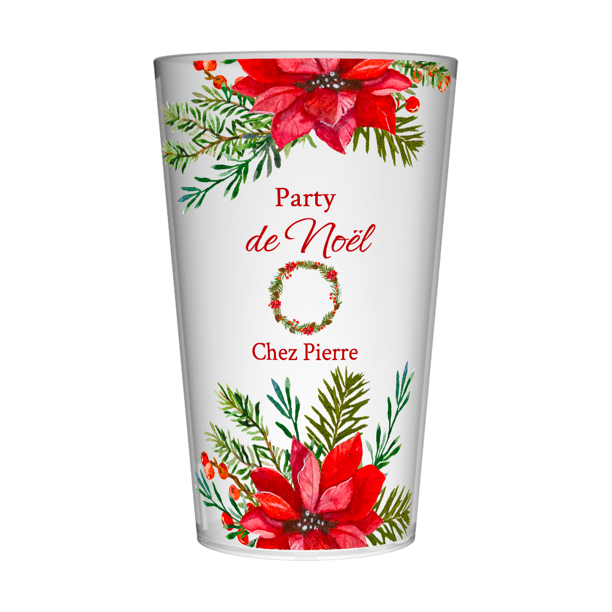 Gobelet personnalisé Noël Mélange Floral
