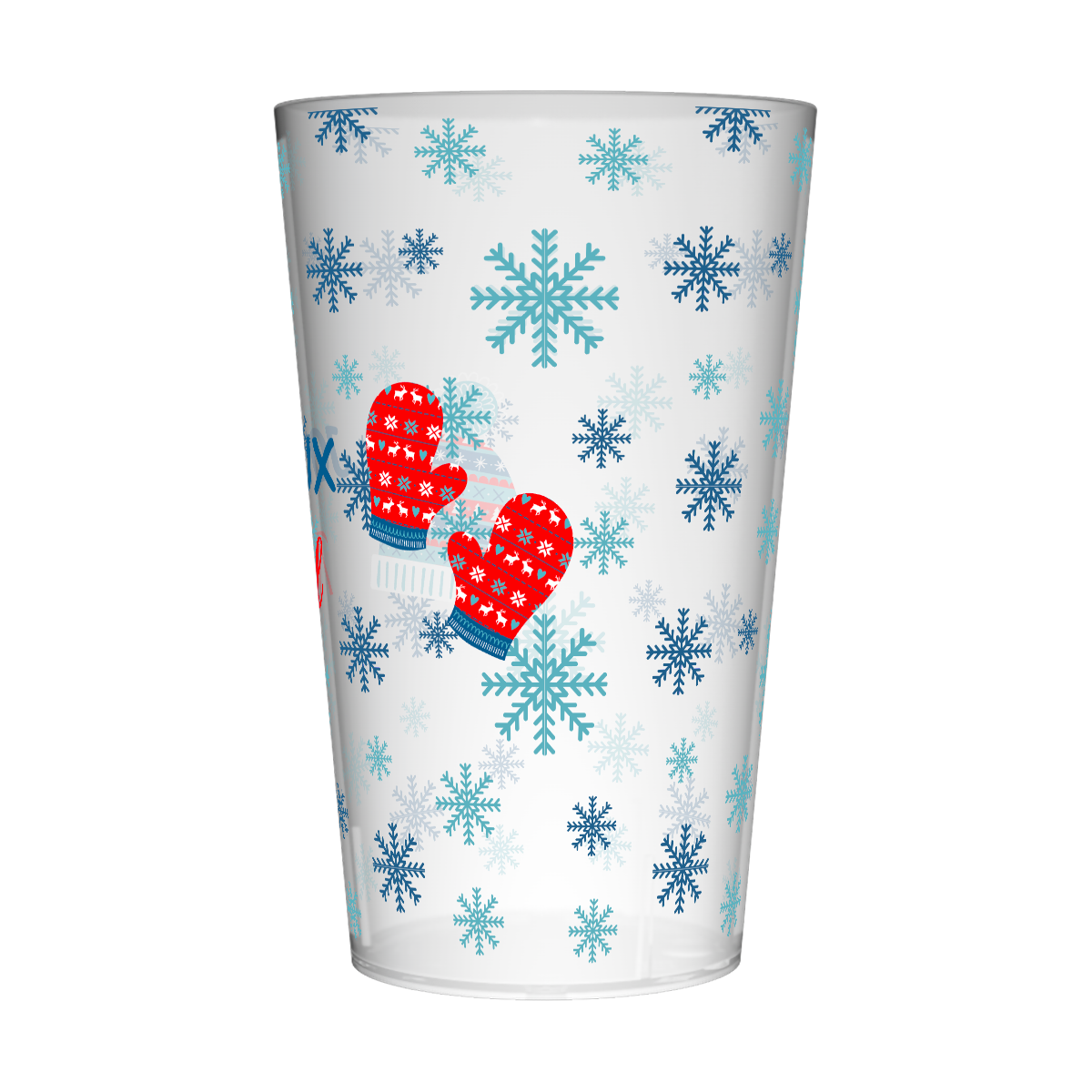 Gobelet personnalisé Noël Flocons 2