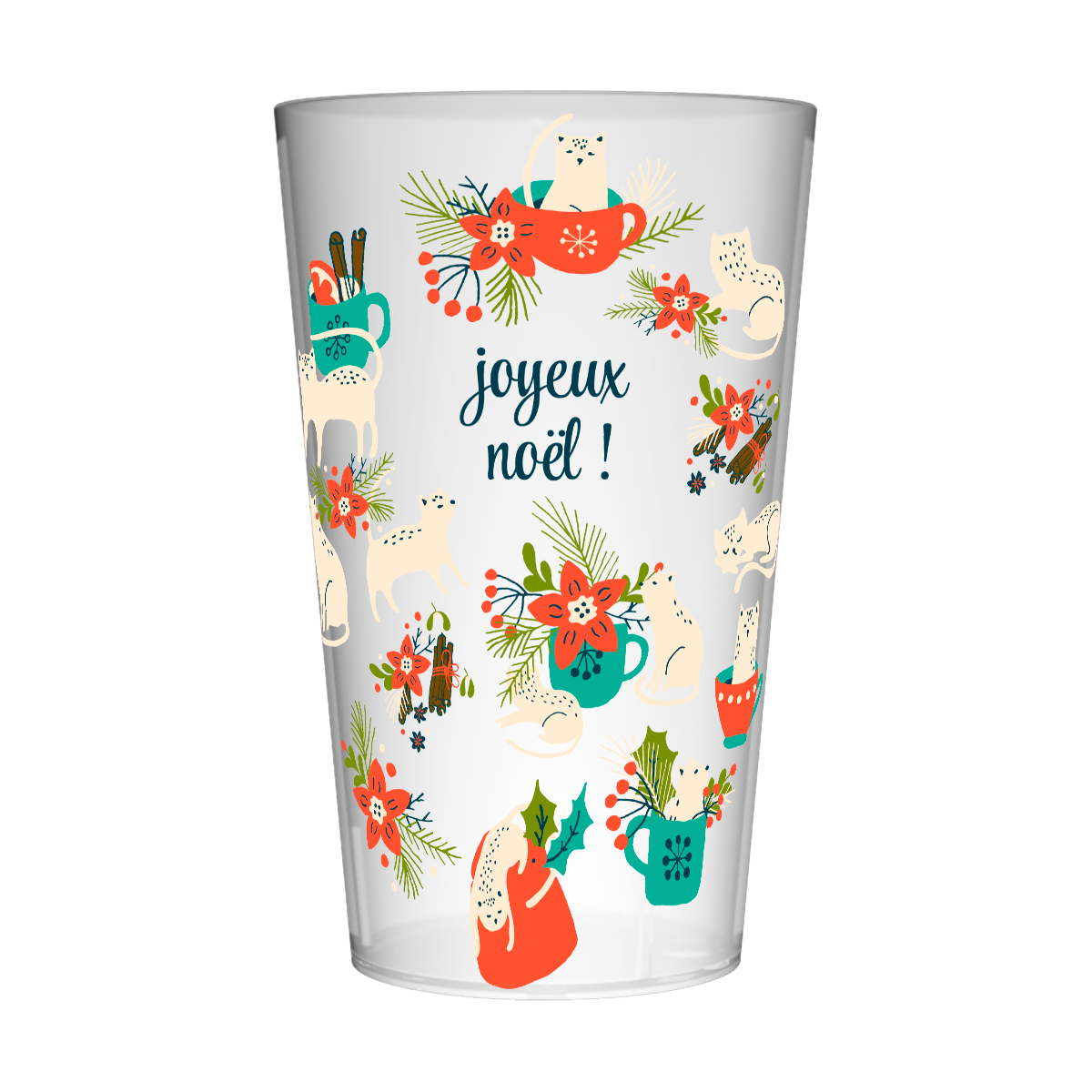 Gobelet personnalisé Noël Chat