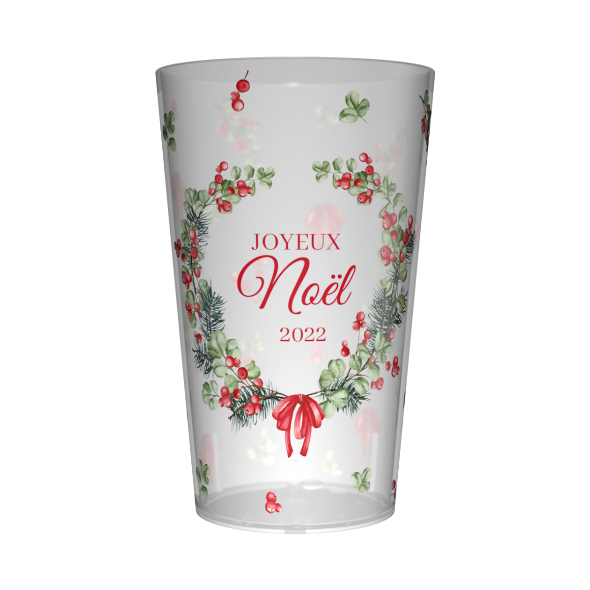 Gobelet personnalisé Noël Décoration & Houx