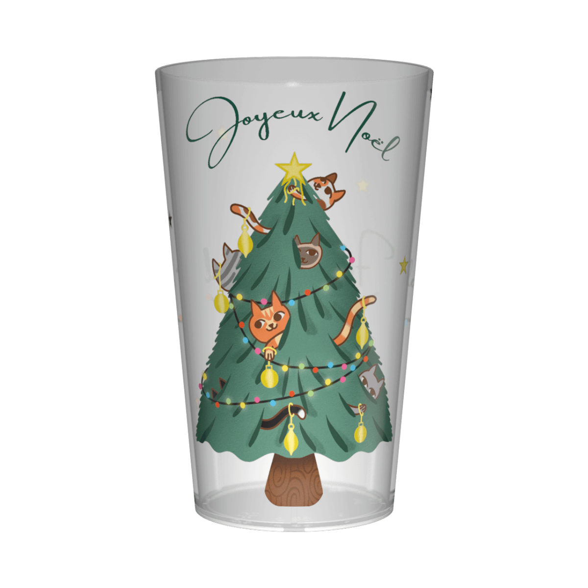 Gobelet personnalisé Noël Bouteille Sapin