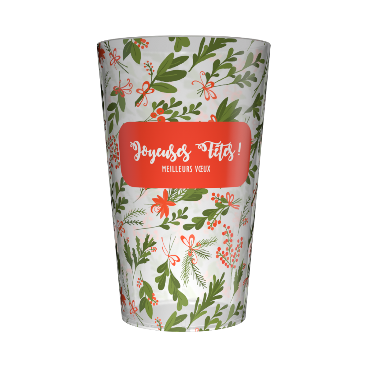 Gobelet personnalisé Noël Rouge & Vert