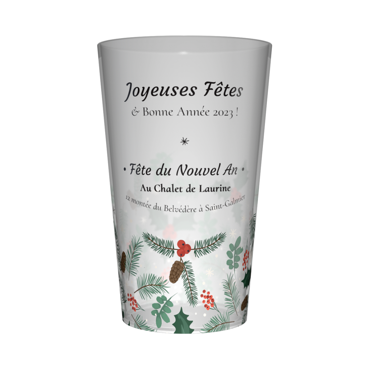 Gobelet personnalisé Nouvel An Hiver
