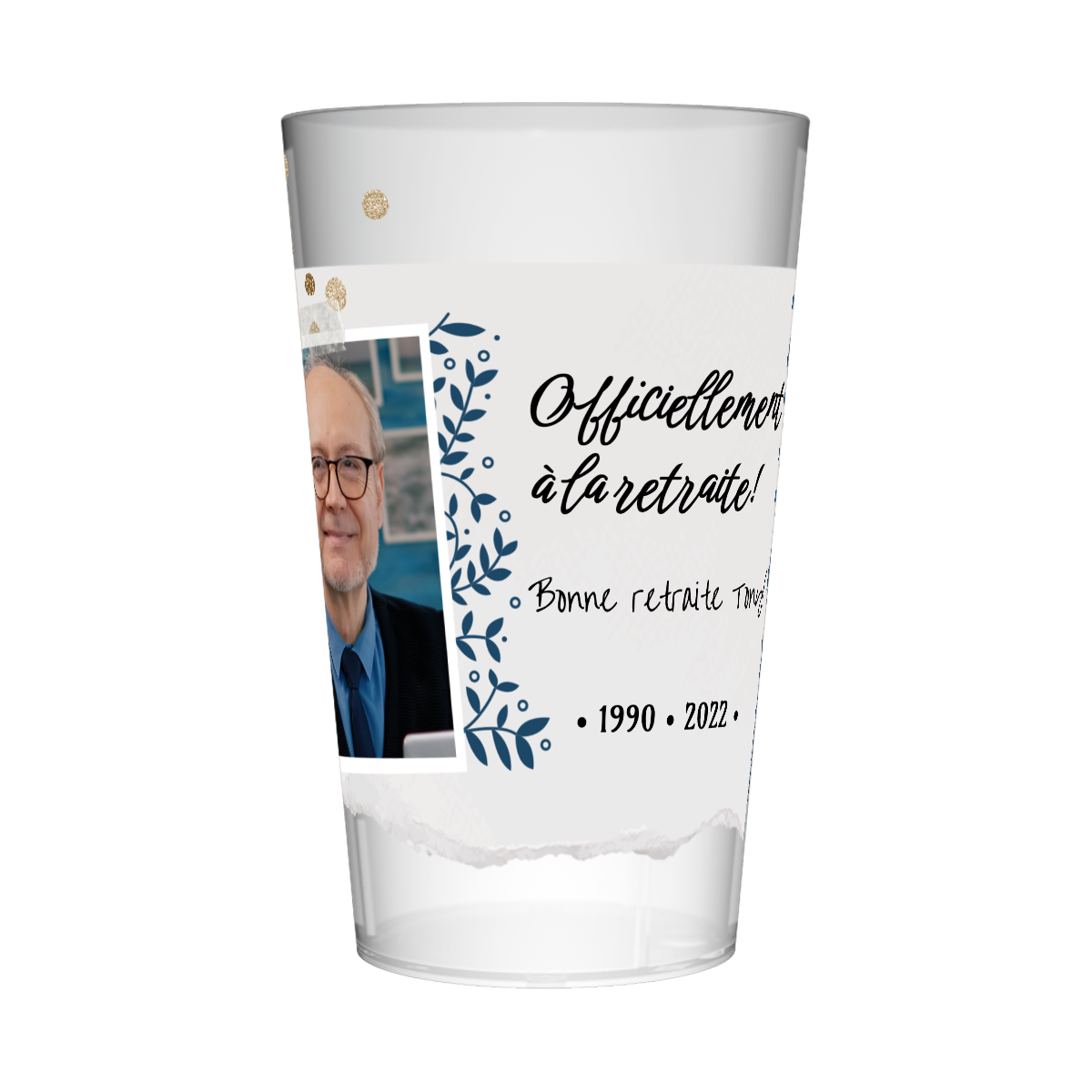 Gobelet personnalisé Retraite Photo & Déco