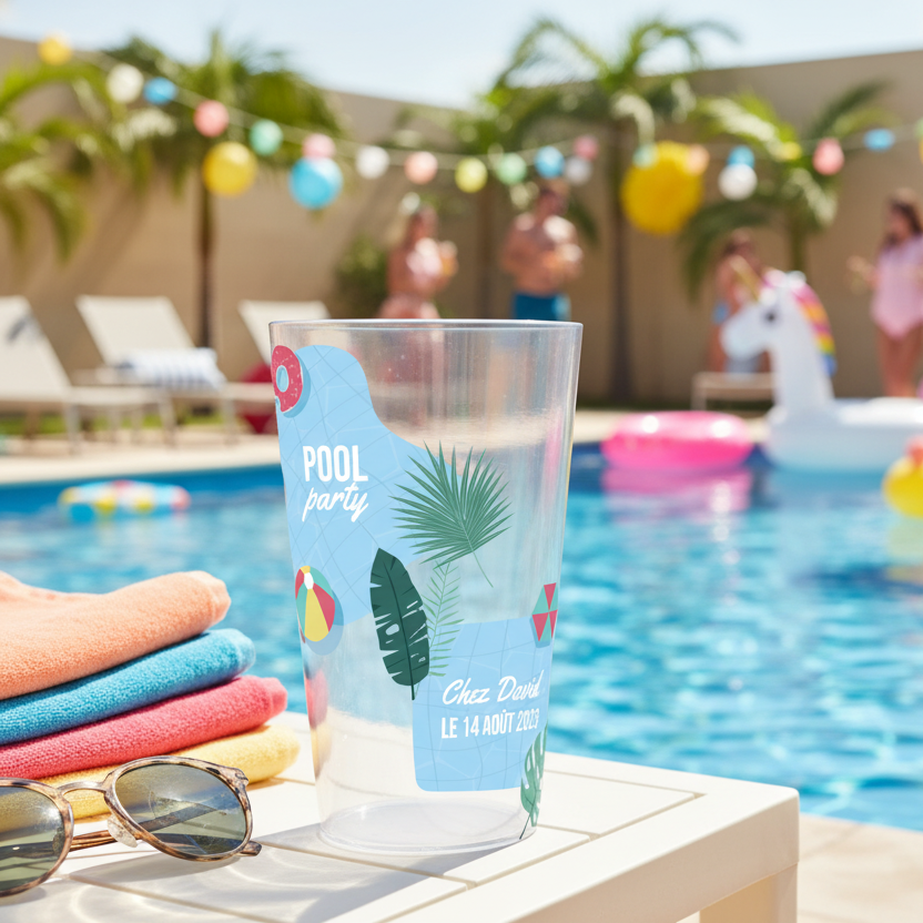 gobelet personnalise soiree pool party