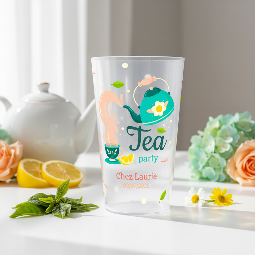 gobelet personnalisee soire tea time ambiance