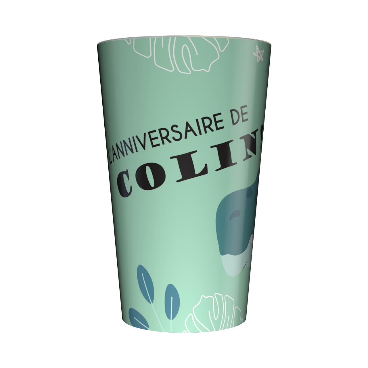 Gobelet personnalisé Anniversaire Dino