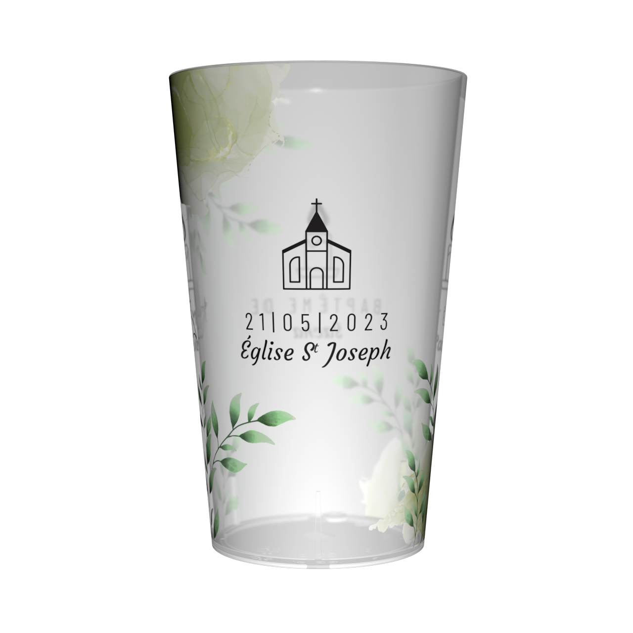 Gobelet personnalisé Baptême Vert 2