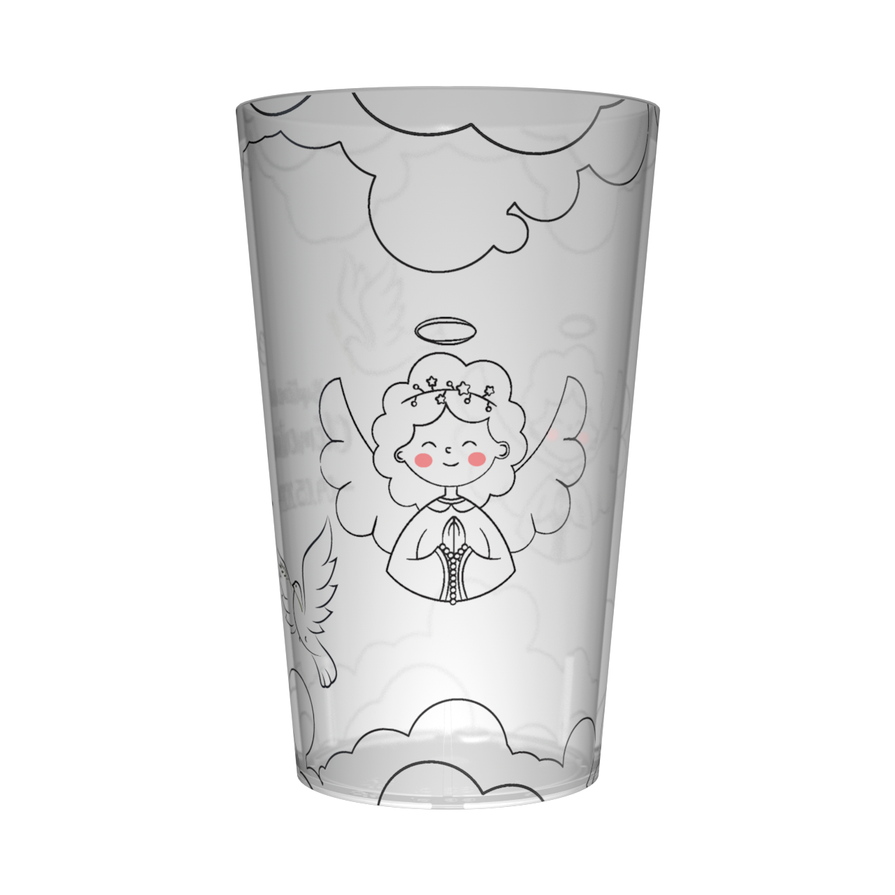 Gobelet personnalisé Baptême Ange & Colombe 2