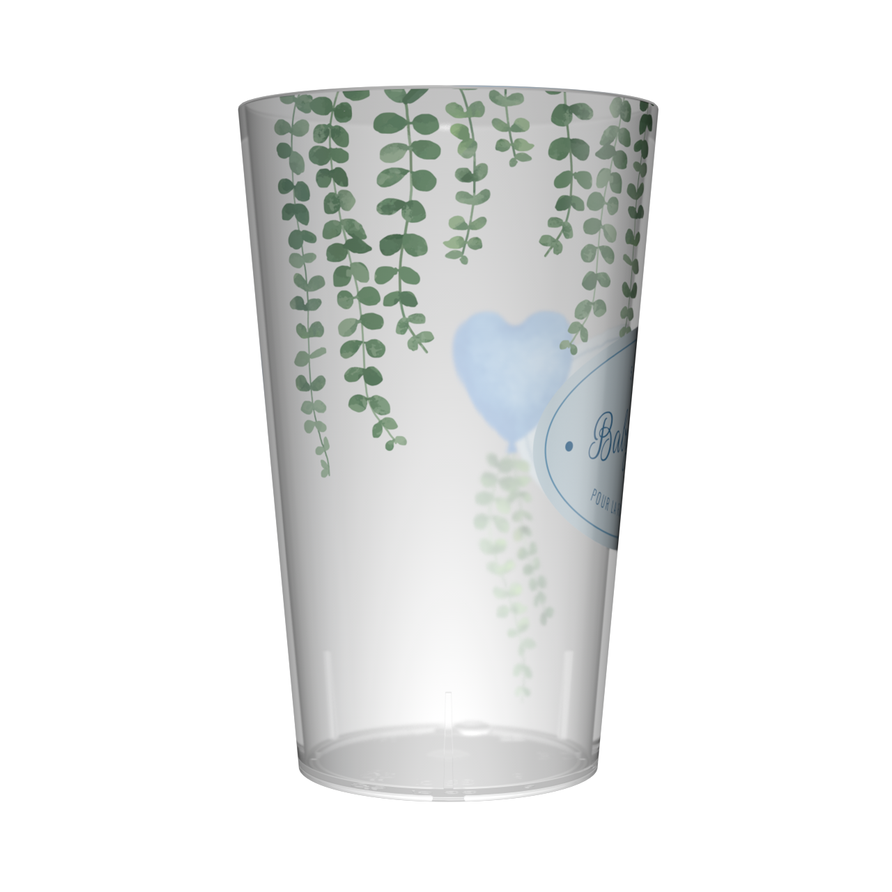 Gobelet personnalisé Baby Shower Eucalyptus & Bleu 2