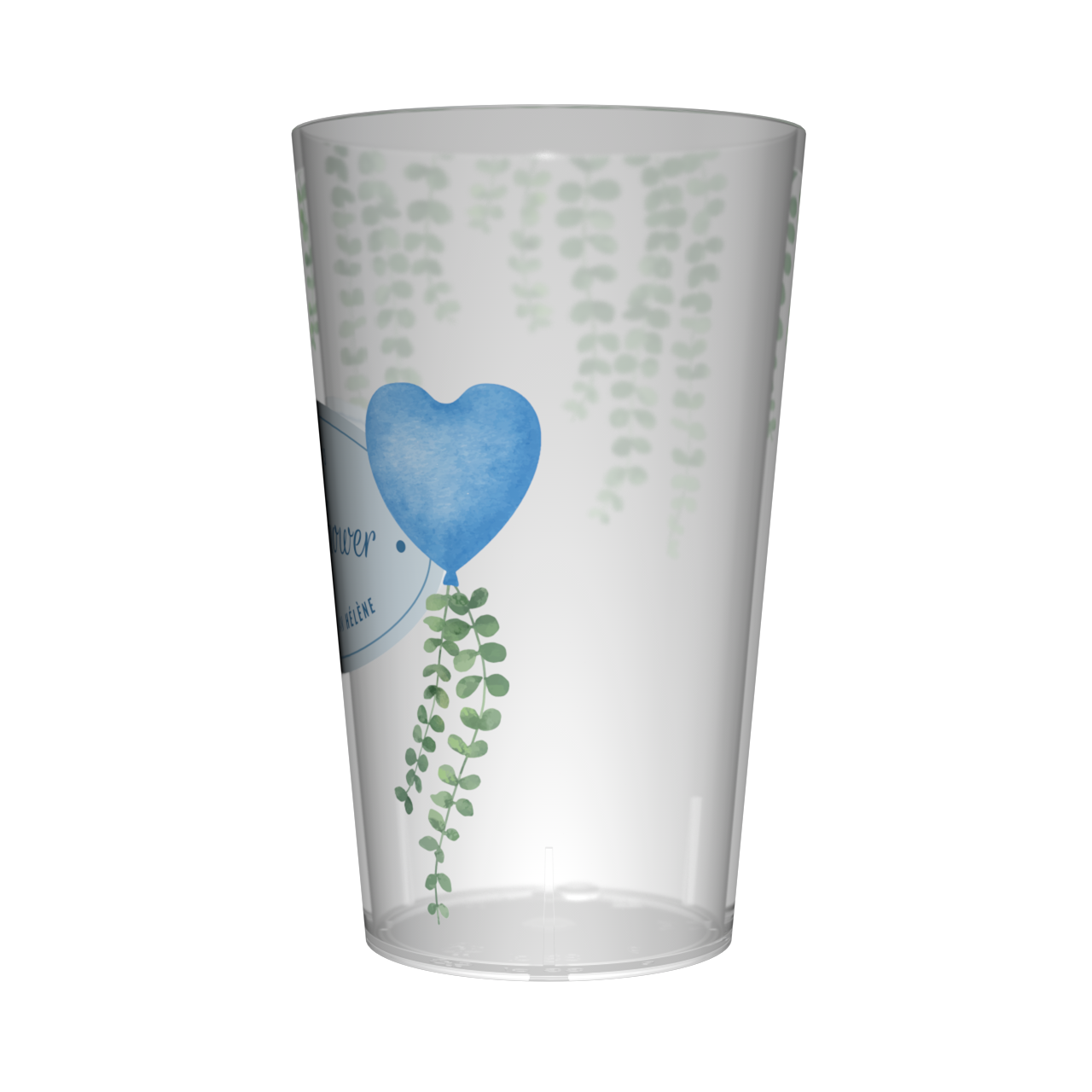 Gobelet personnalisé Baby Shower Eucalyptus & Bleu 3