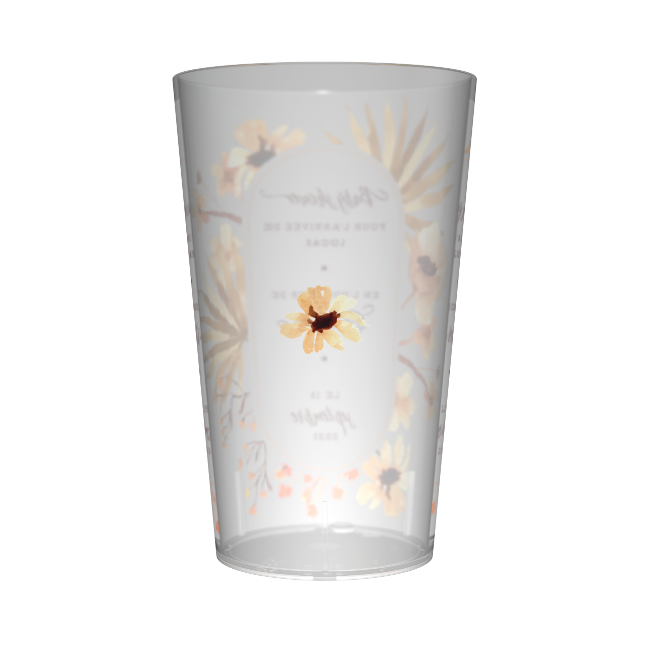 Gobelet personnalisé Baby Shower Fleurs Jaunes 4