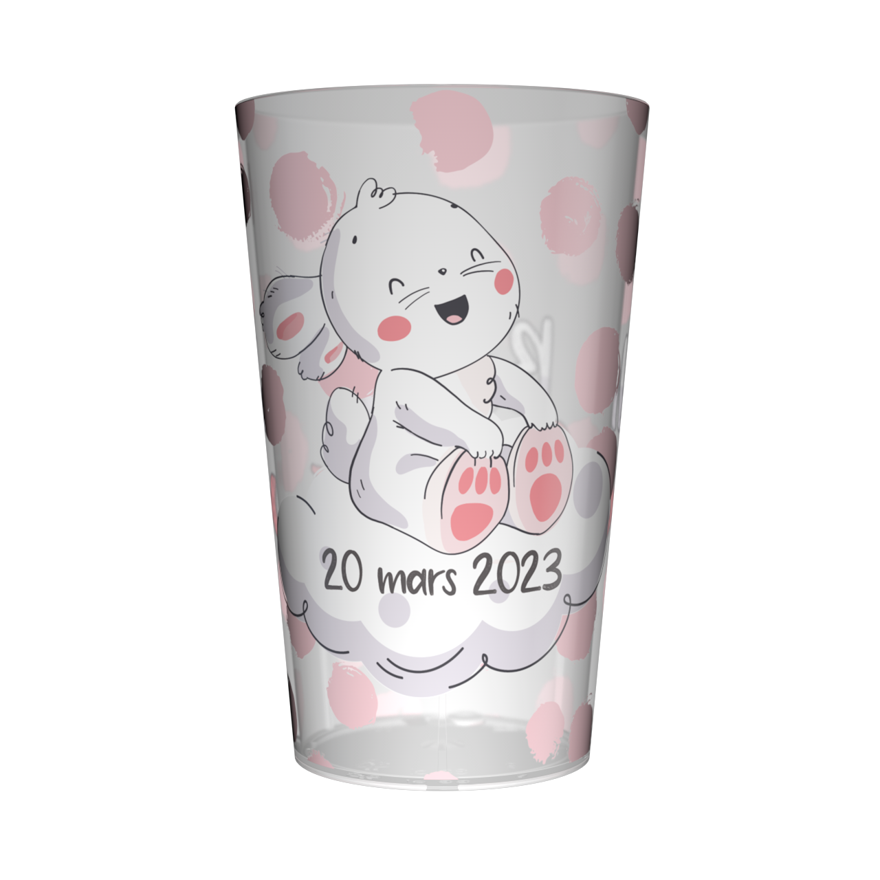 Gobelet personnalisé Baby Shower Lapin Nuage 2