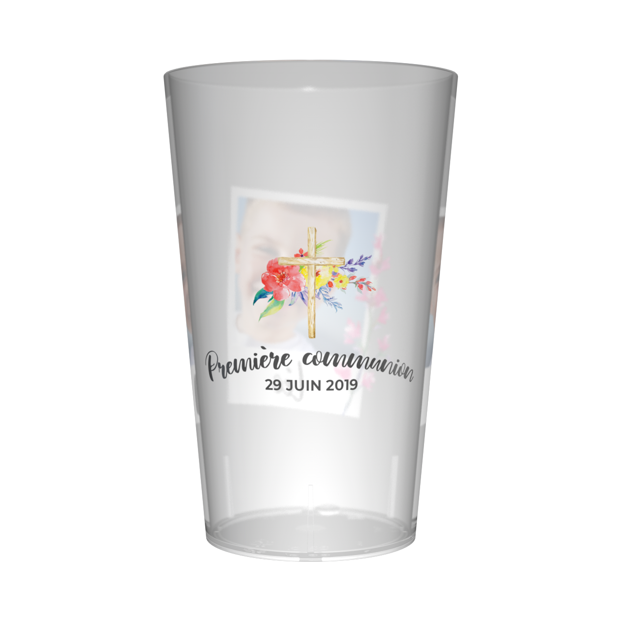 Gobelet personnalisé Communion Image & Fleurs 2
