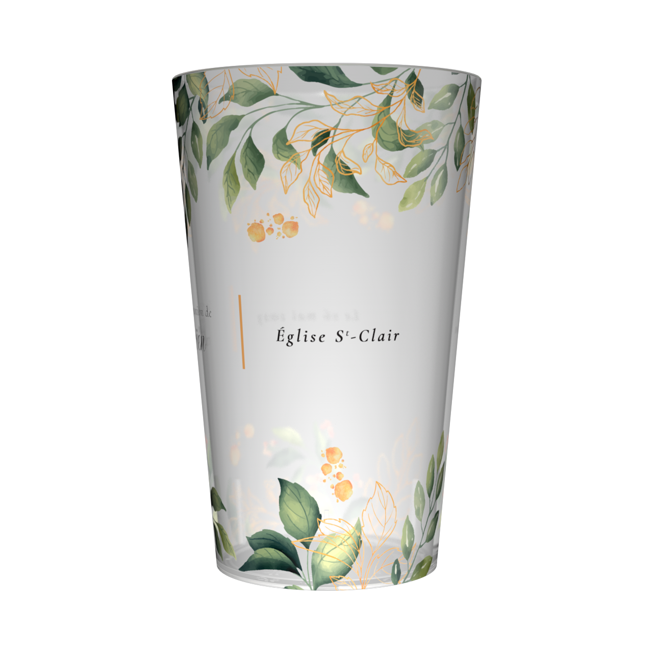 Gobelet personnalisé Communion Floral 2