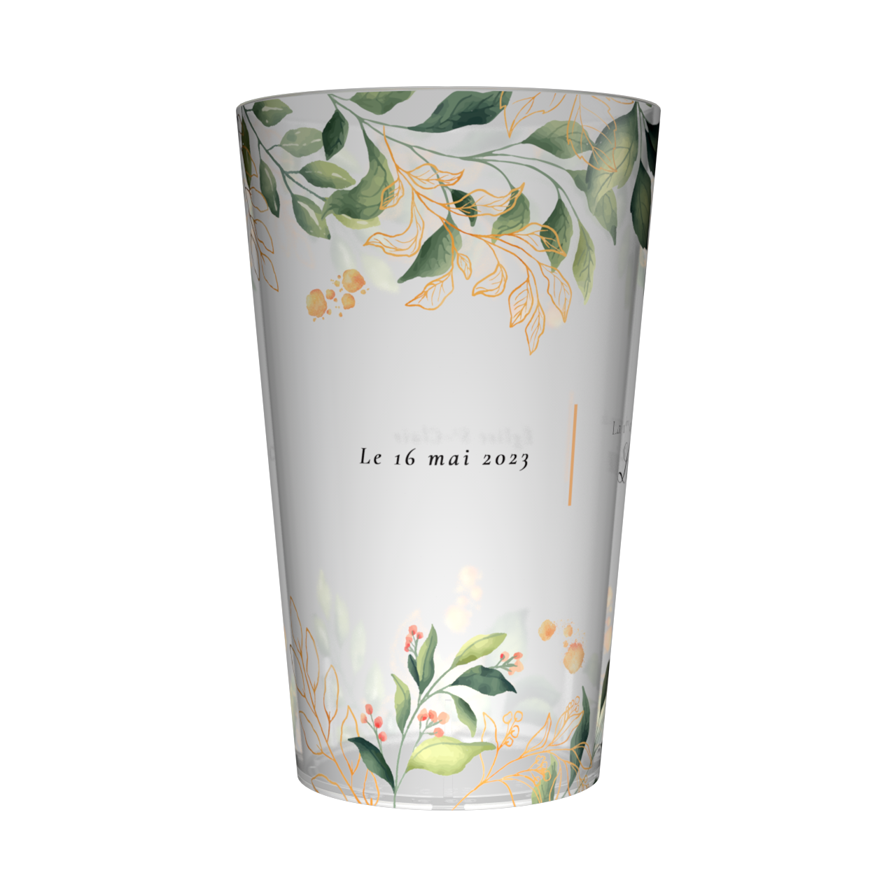 Gobelet personnalisé Communion Floral 4
