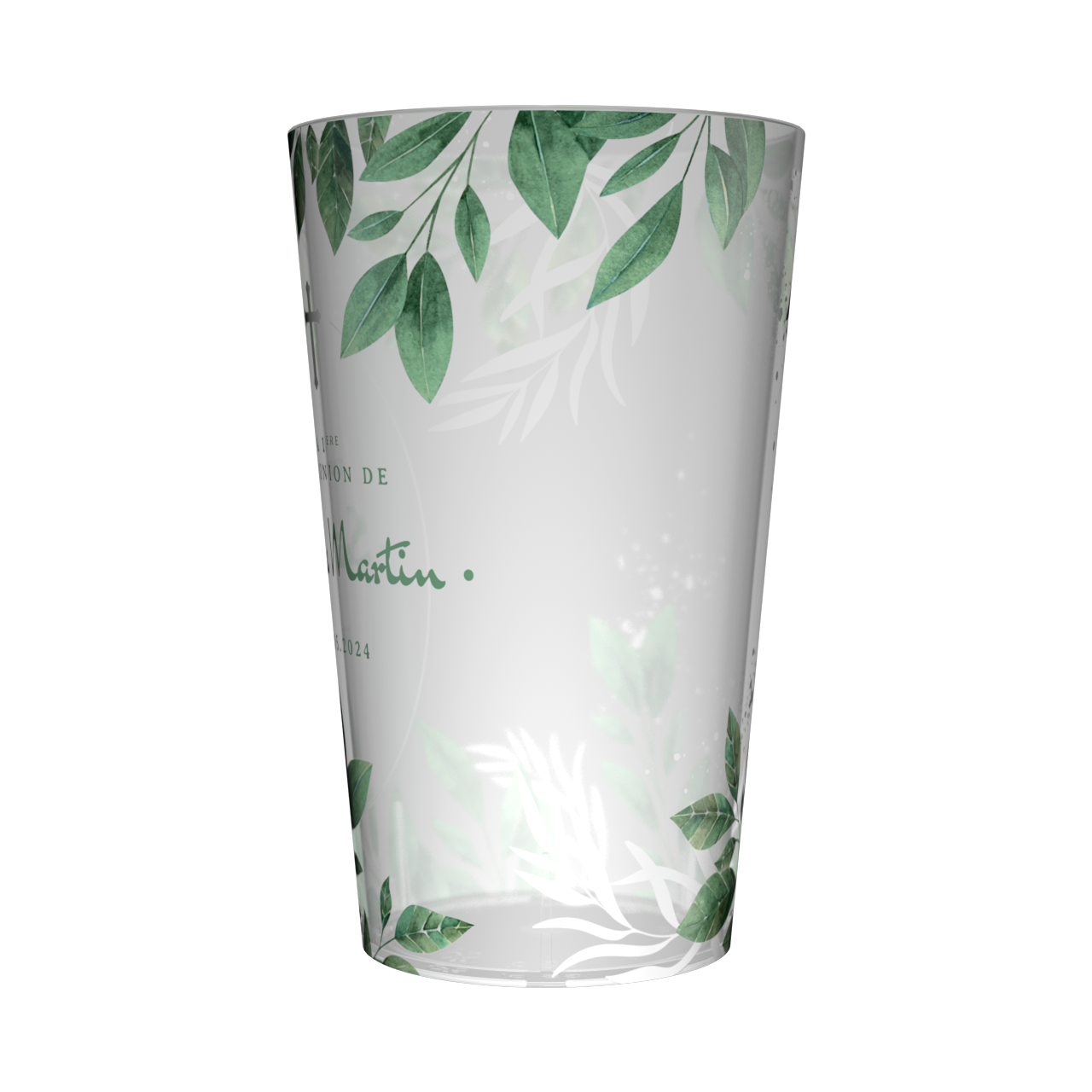 Gobelet personnalisé Communion Feuilles