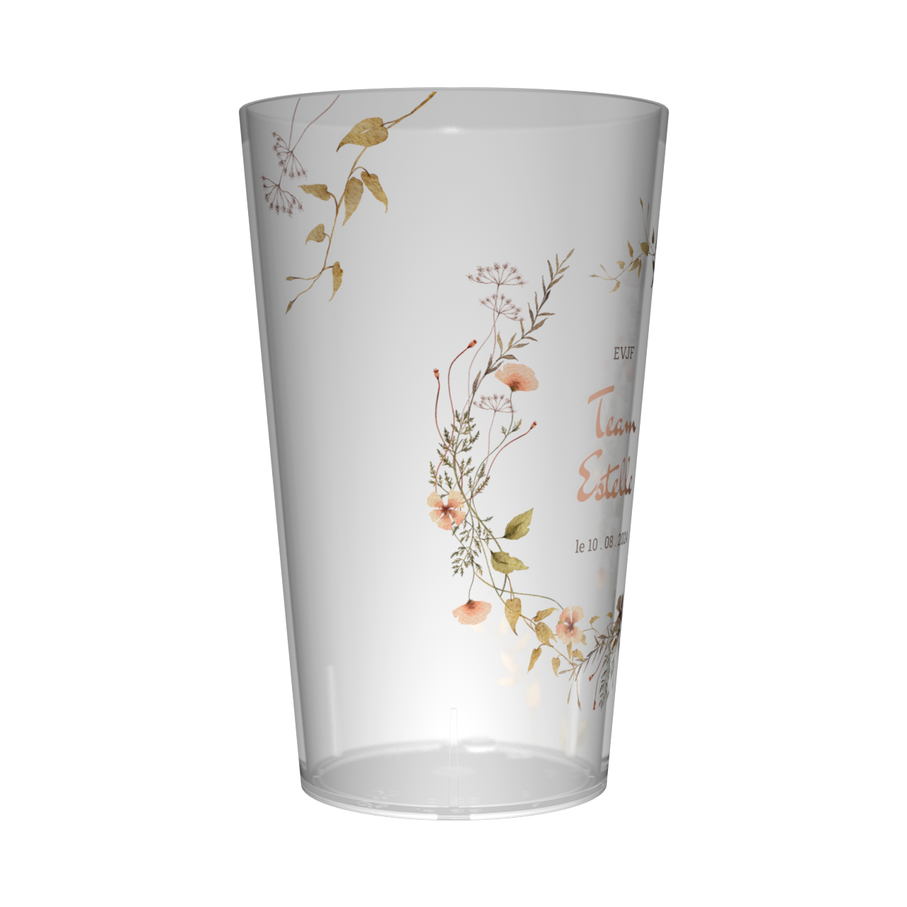 Gobelet personnalisé pour EVJF Couronne & Fleurs 3