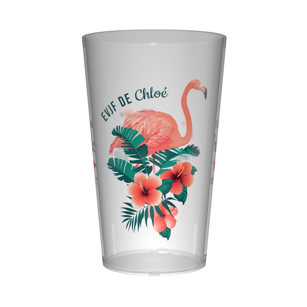 Gobelet personnalisé EVJF Flamant Rose 2