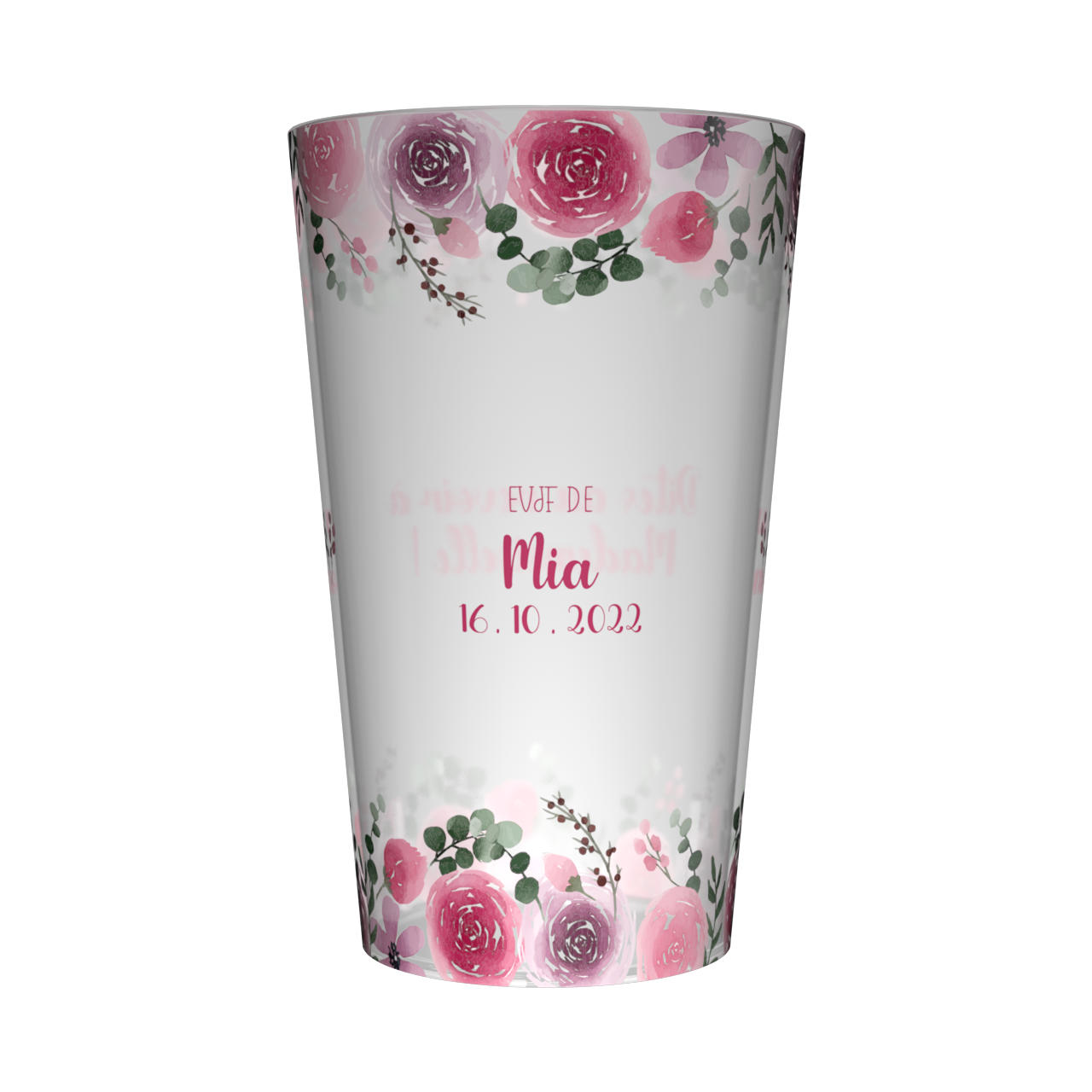 Gobelet personnalisé EVJF Roses