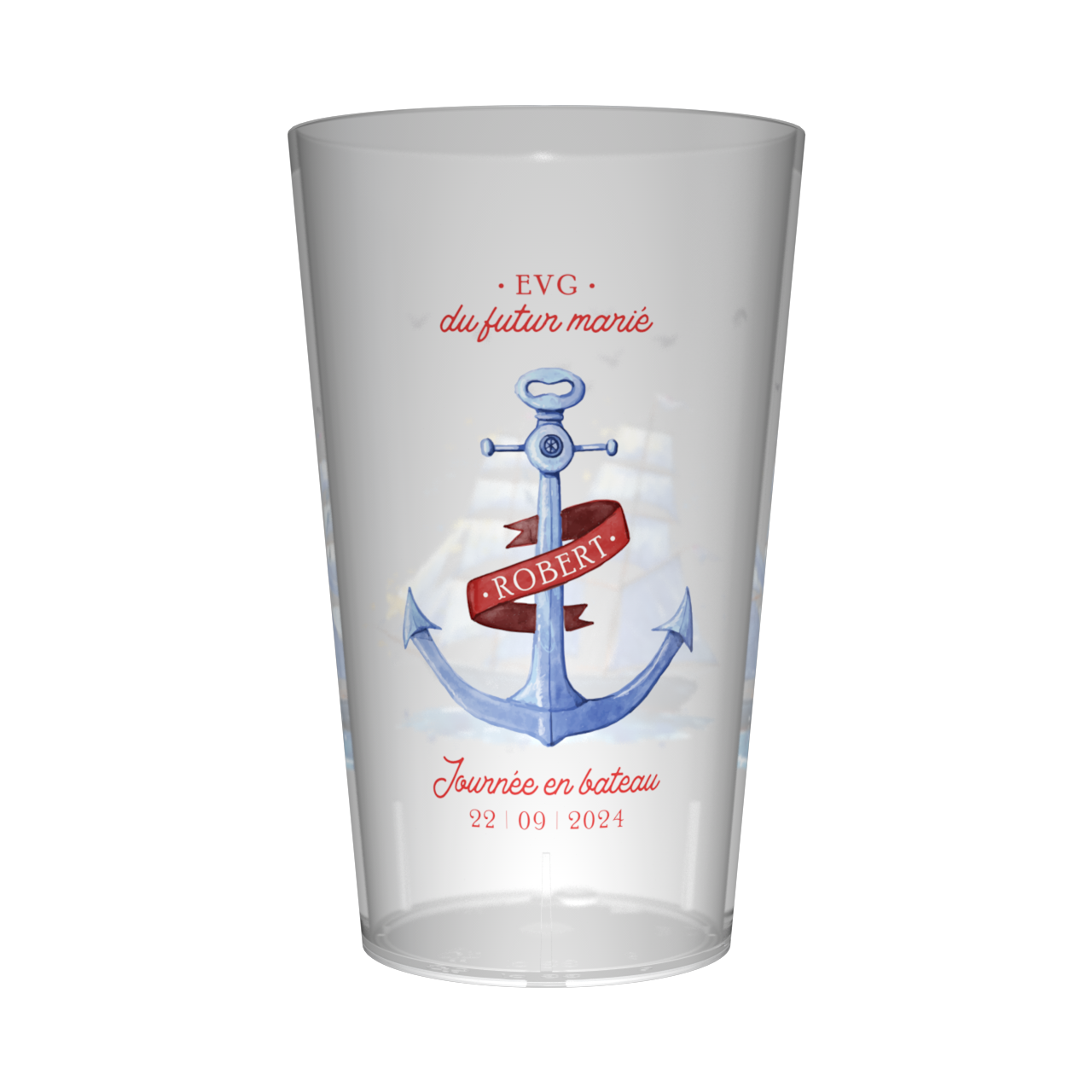 Gobelet personnalisé pour EVG Bateau 2