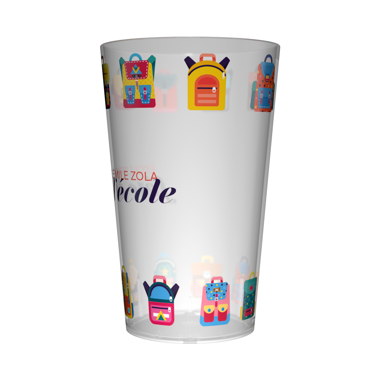 Gobelet personnalisé Fête des écoles Cartable 3