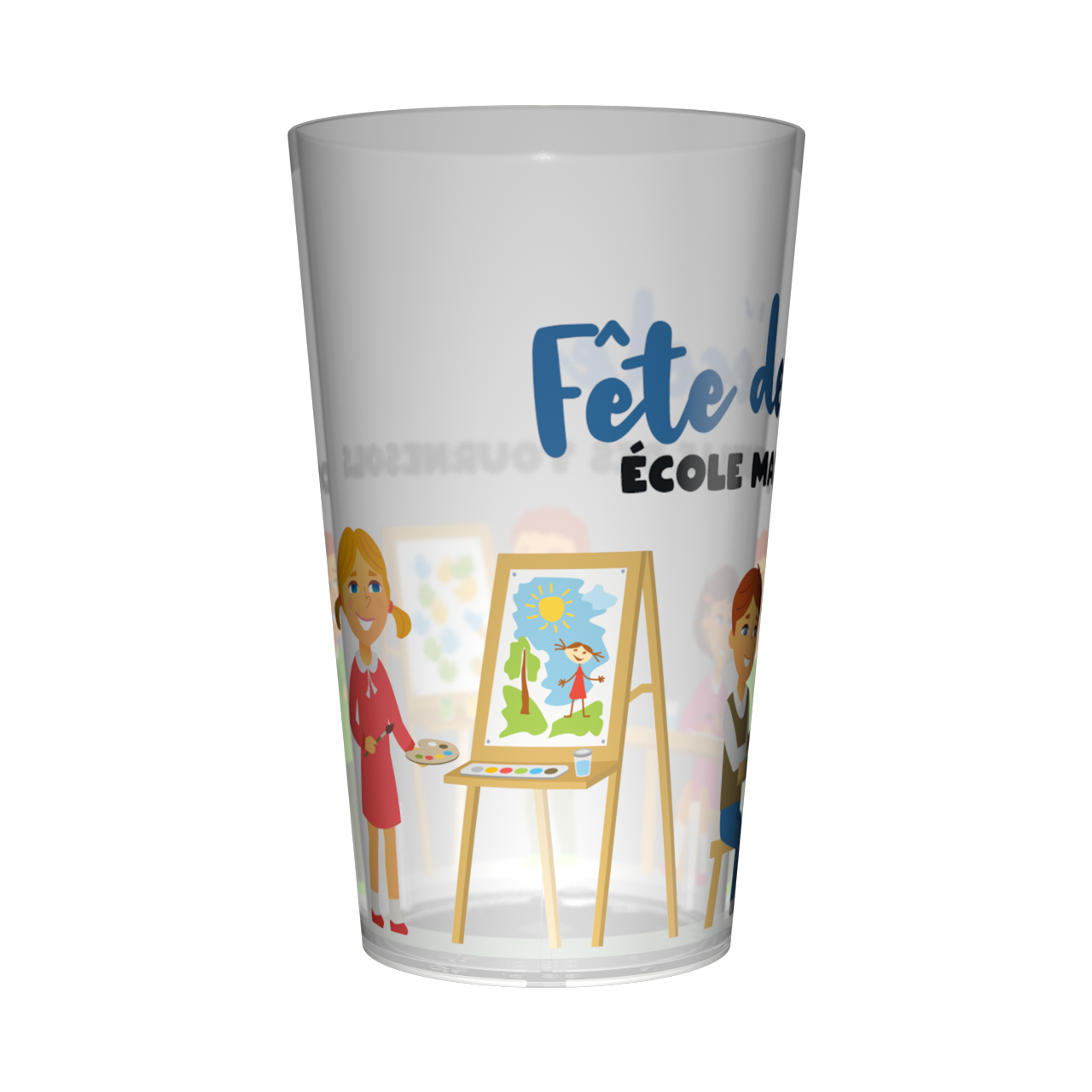 Gobelet personnalisé Fête des écoles Peintre 2