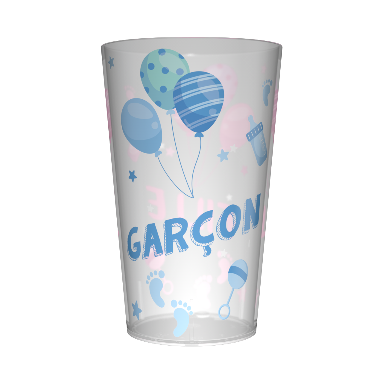 Gobelet personnalisé Gender Reveal Garçon & Fille