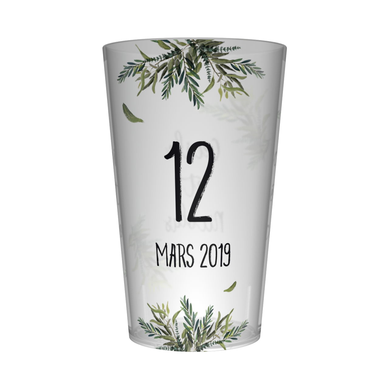 Gobelet personnalisé Mariage Feuilles