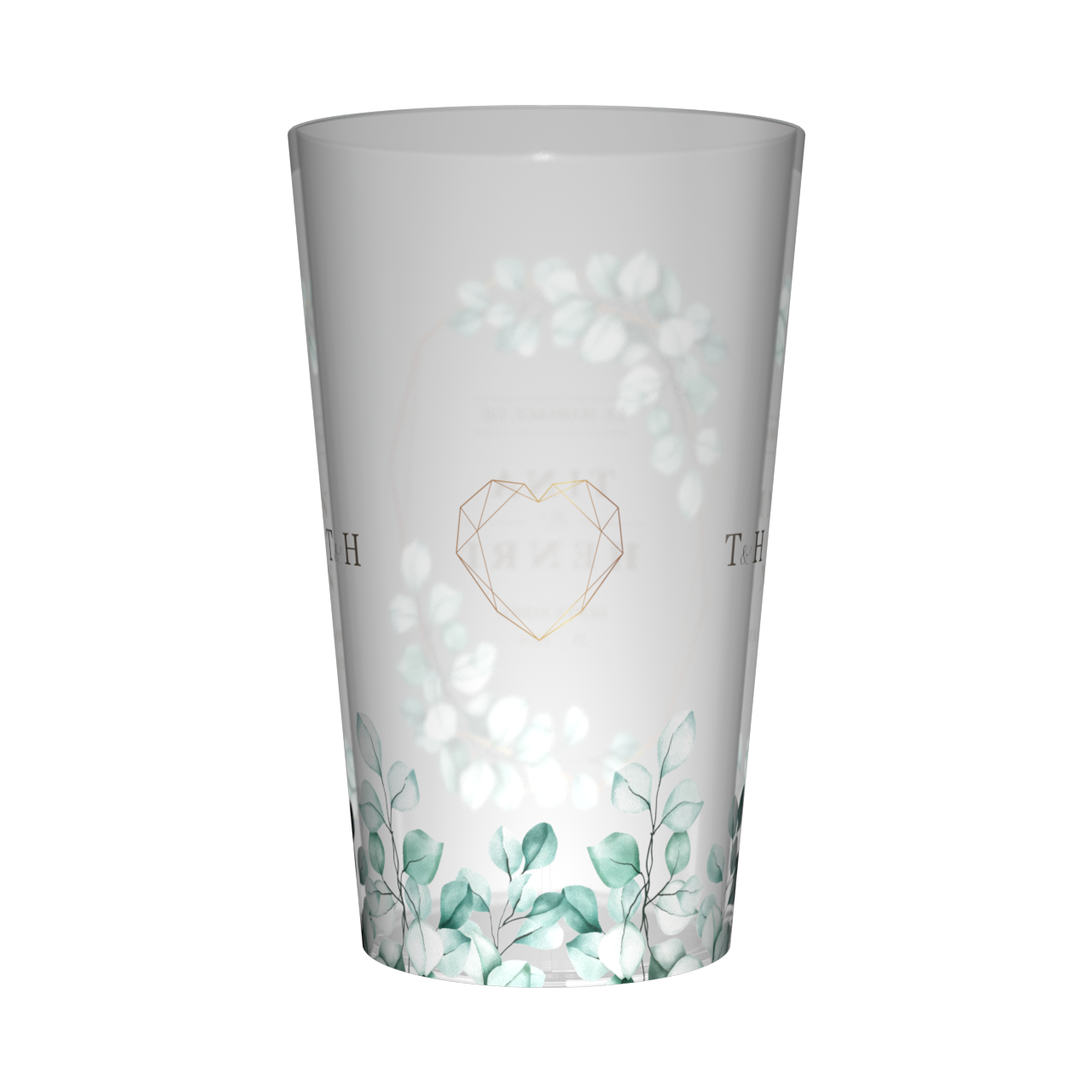 Gobelet personnalisé Mariage Vert & Doré 2