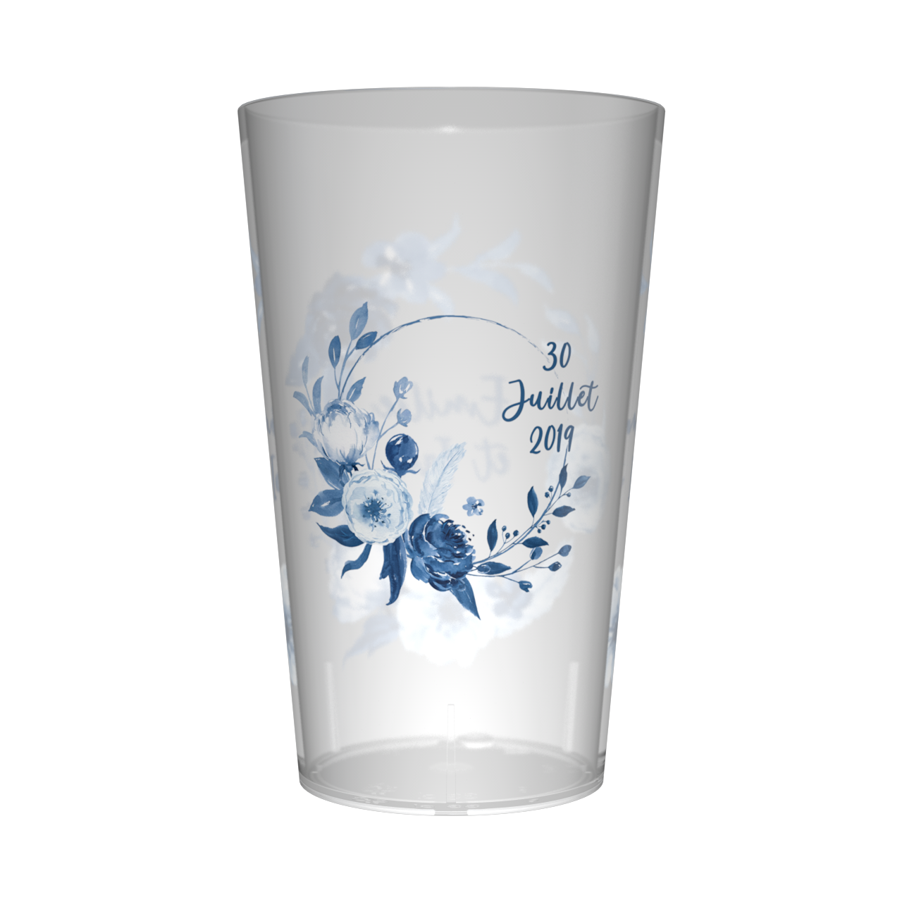 Gobelet personnalisé Mariage Fleur Bleue 2