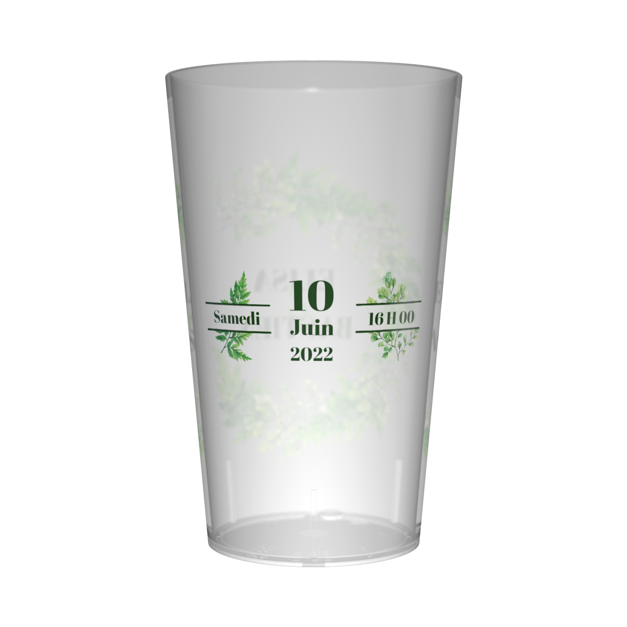 Gobelet personnalisé Mariage Vert 2