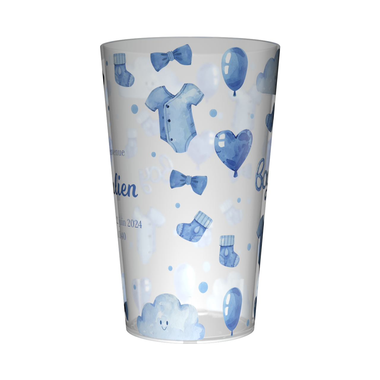 Gobelet personnalisé Naissance Accessoires Bleus 2