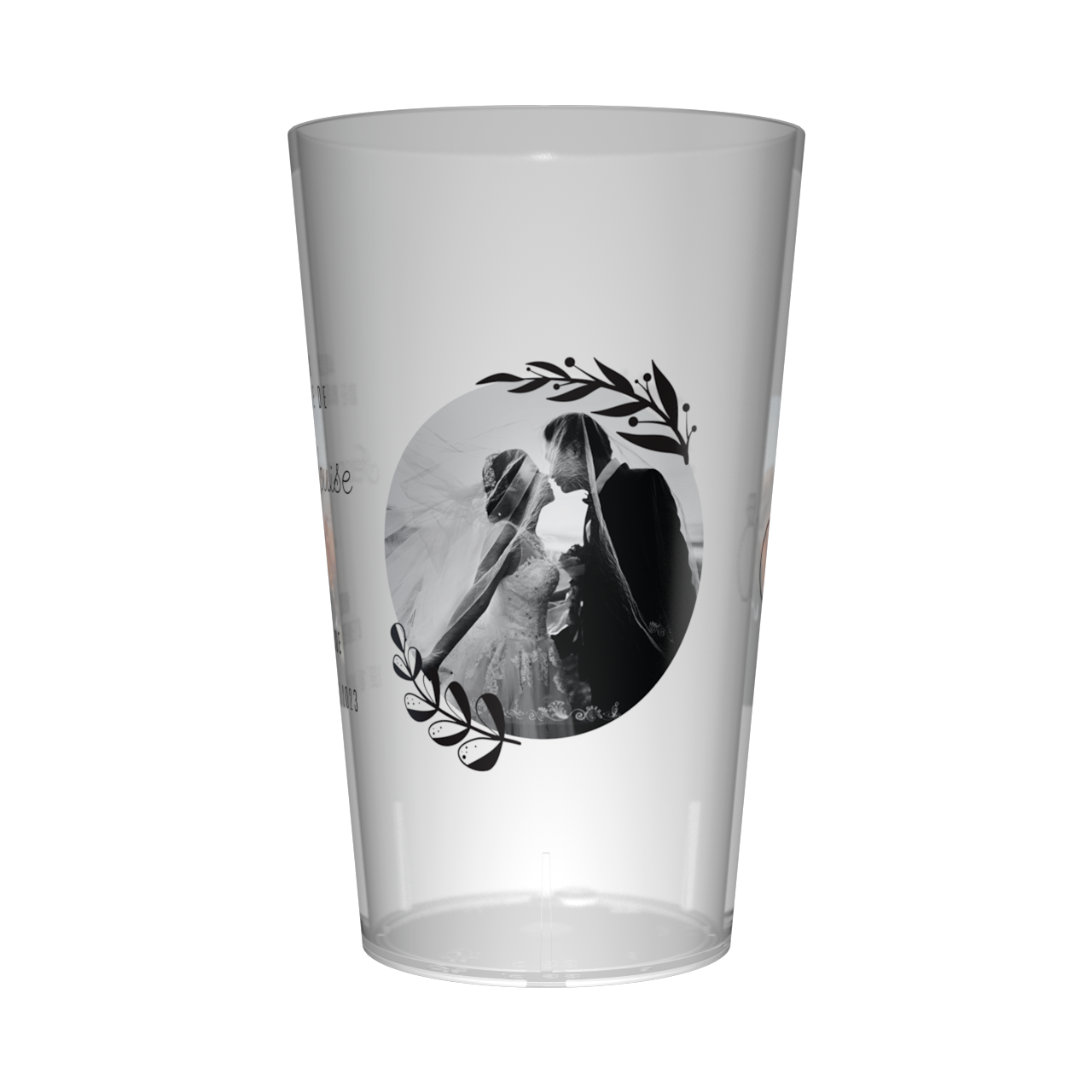 Gobelet personnalisé Noces Deux Photos 3