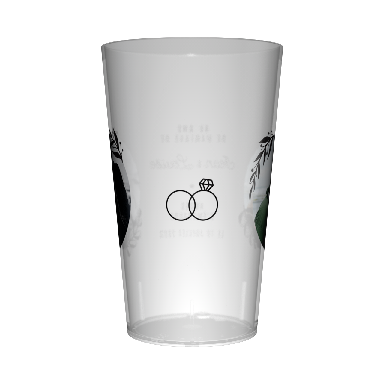 Gobelet personnalisé Noces Deux Photos 4