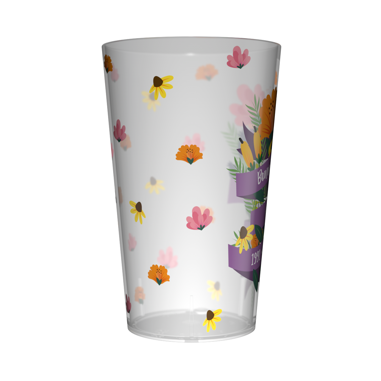 Gobelet personnalisé Retraite Bouquet Fleurs 2
