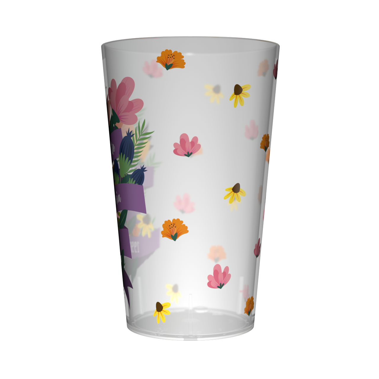 Gobelet personnalisé Retraite Bouquet Fleurs 3