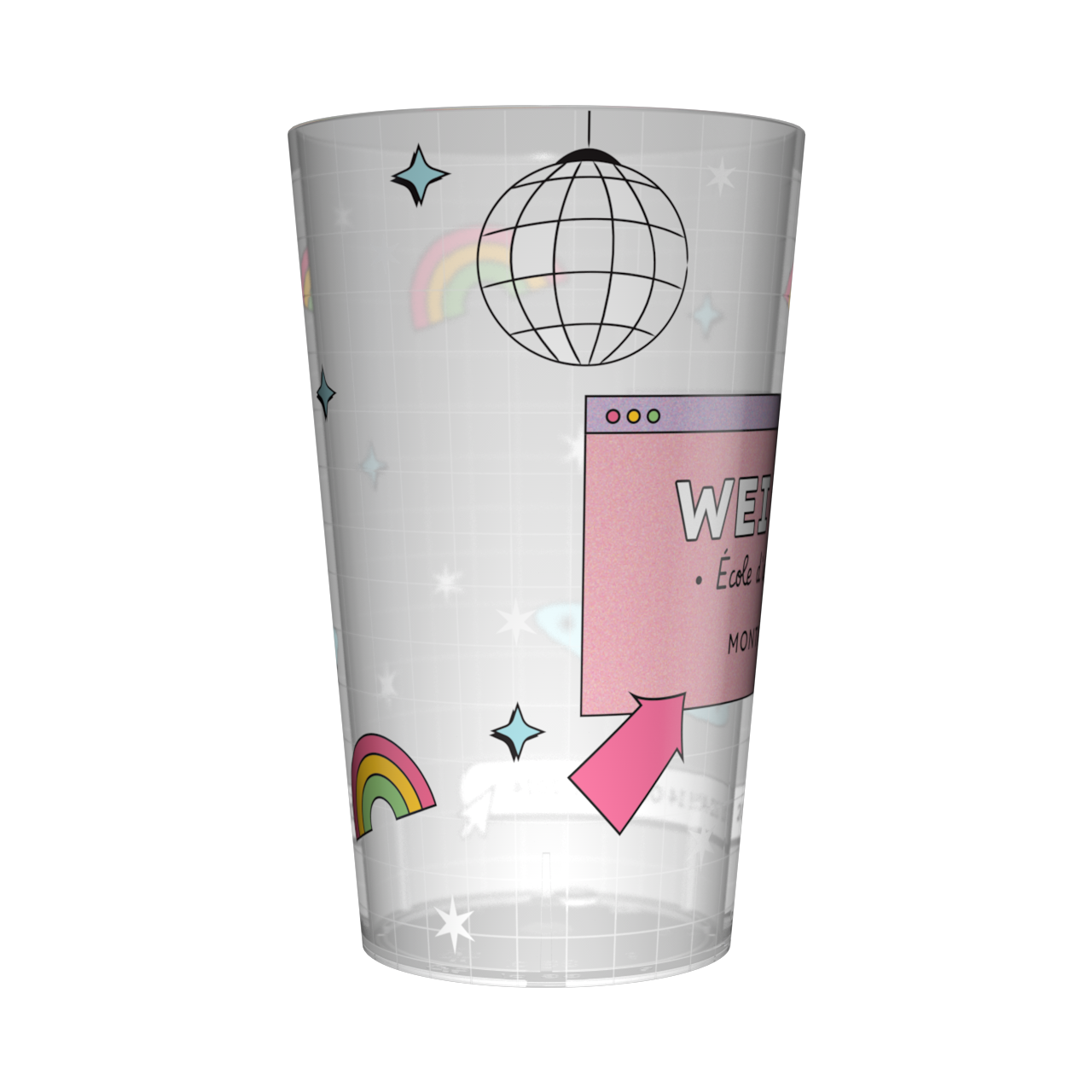 Gobelet personnalisé Week-end Intégration Icônes Multicolores 4