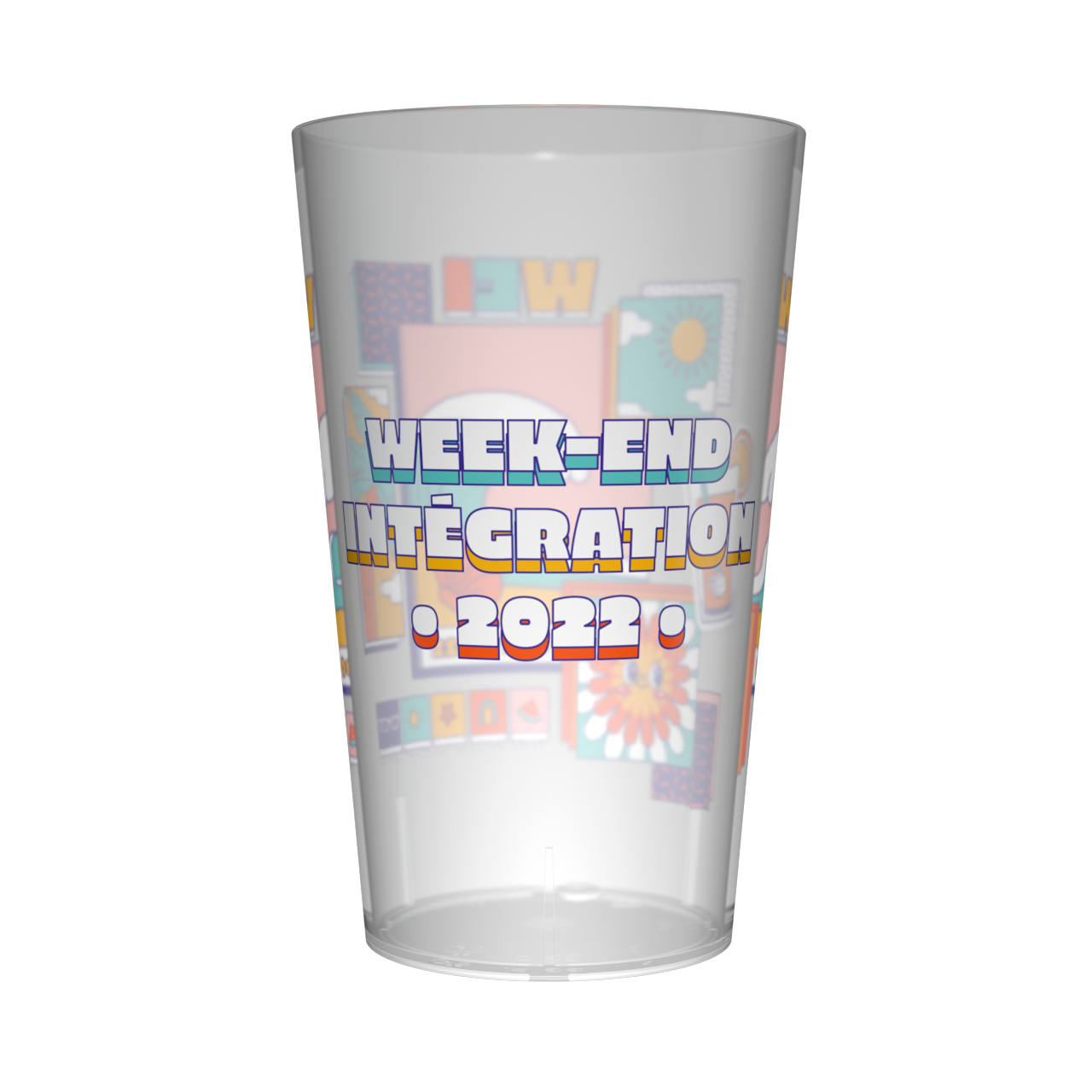 Gobelet personnalisé Week-end Intégration Design Coloré 2