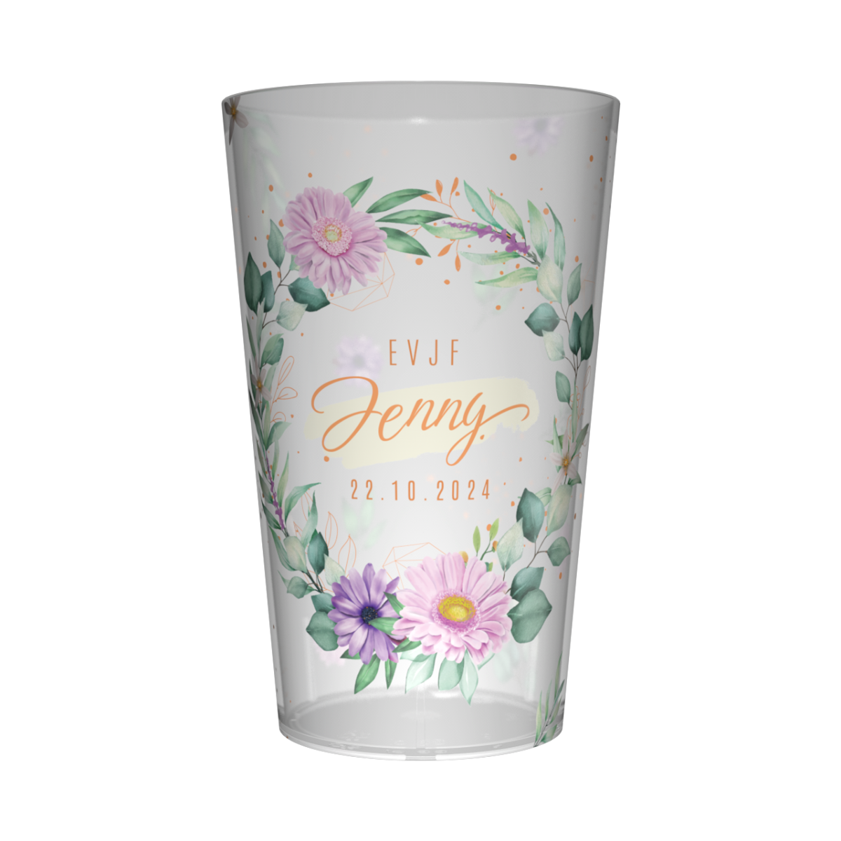 Gobelet personnalisé pour EVJF Couronne Multicolore