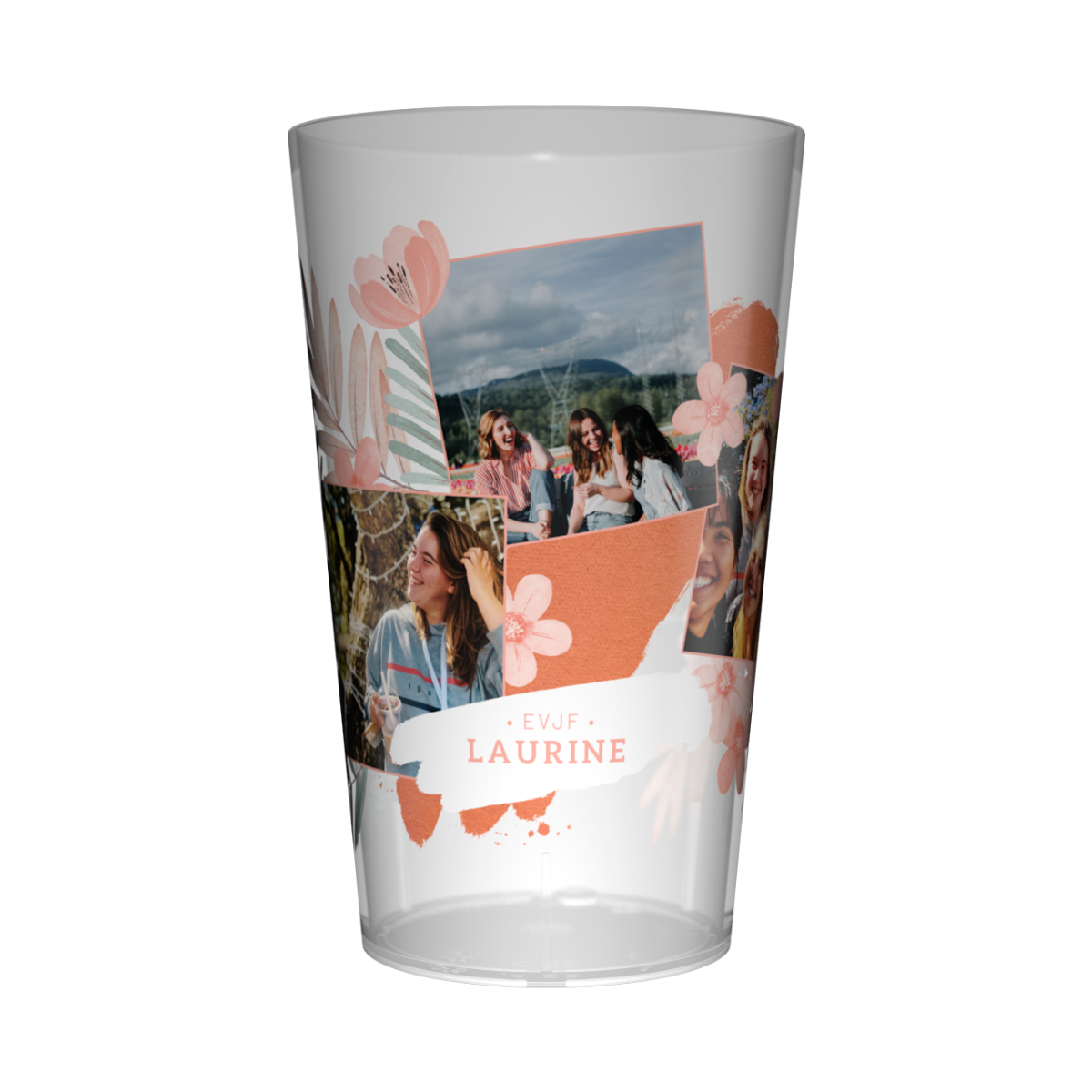 Gobelet personnalisé pour EVJF Photos Fleuries