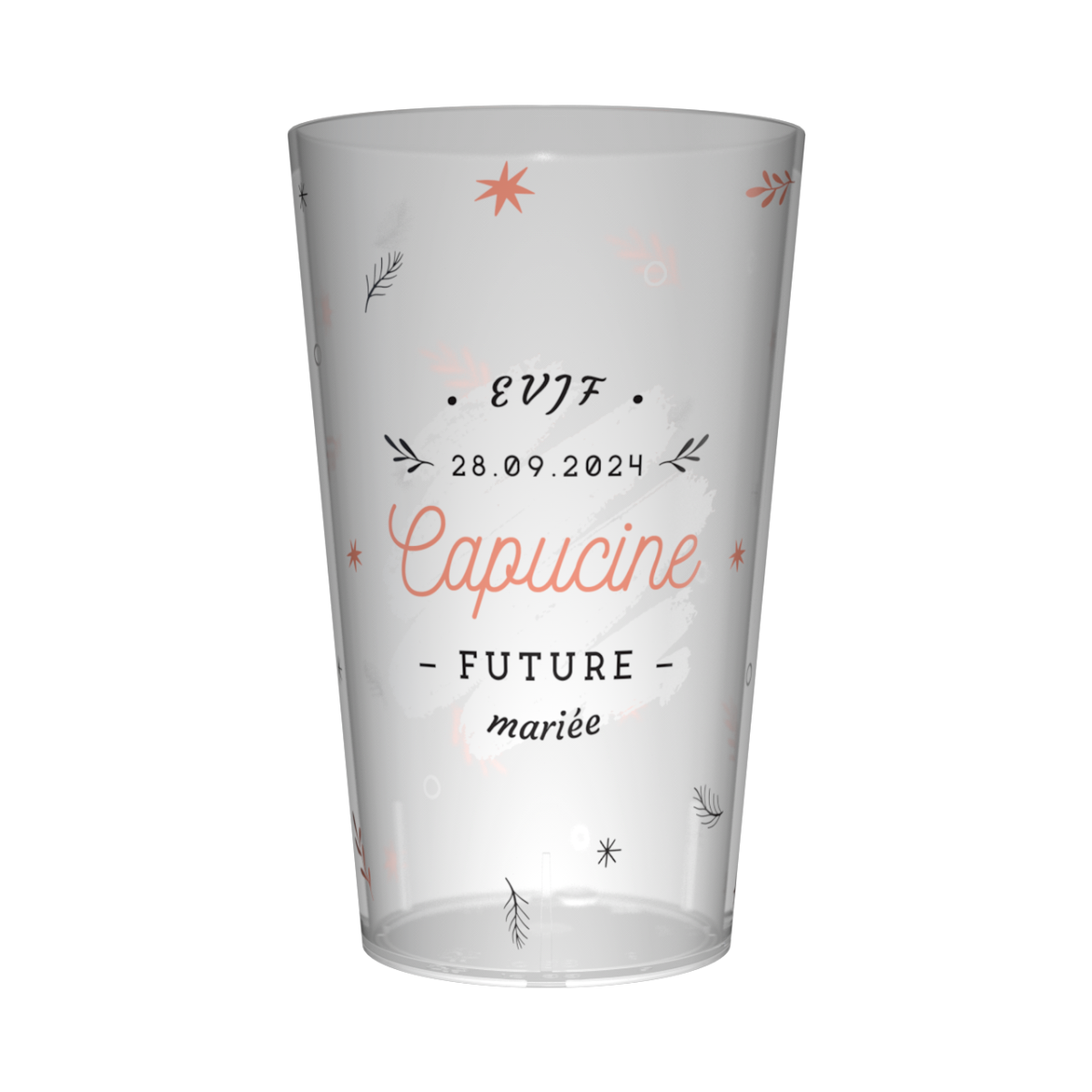 Gobelet personnalisé pour EVJF Plume