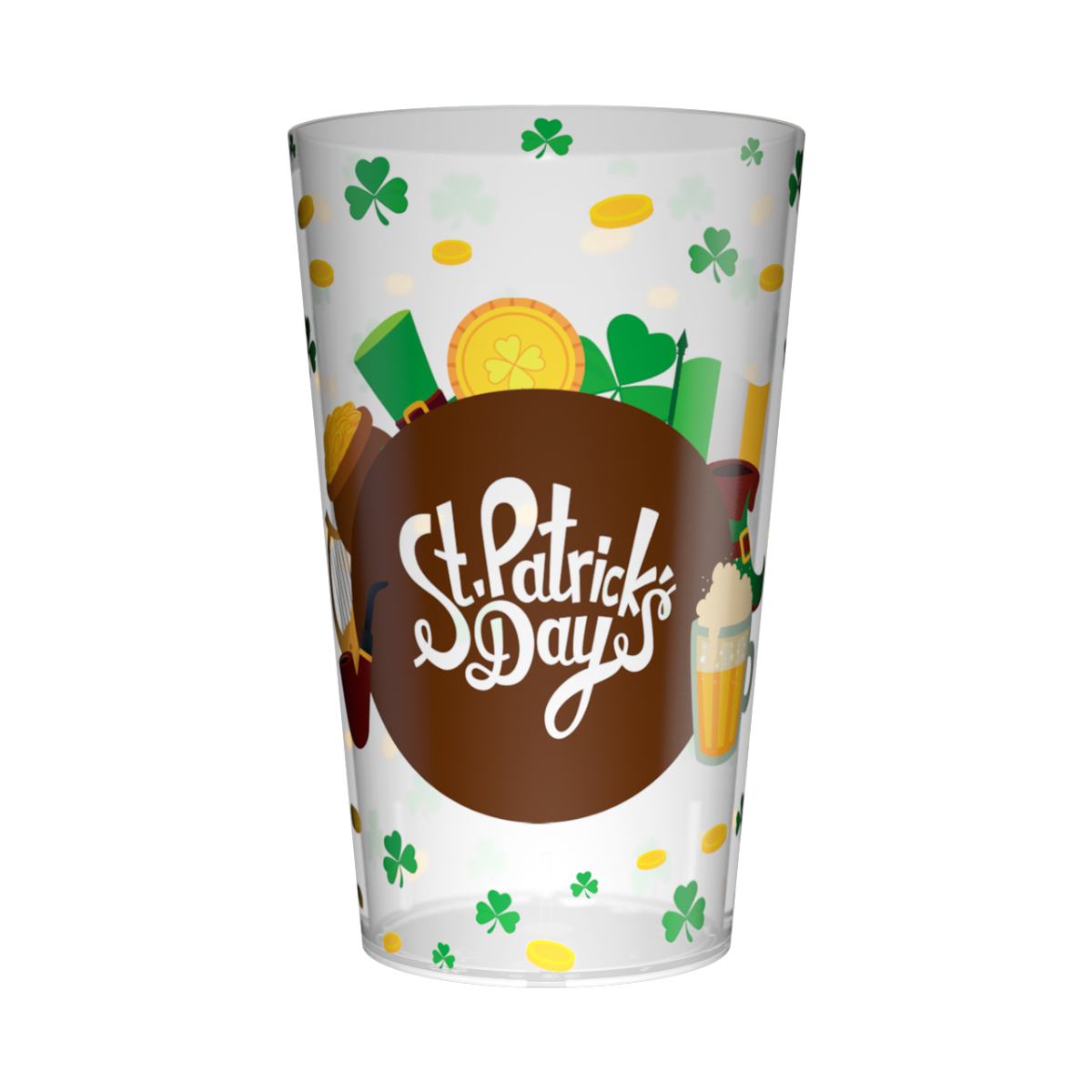 Gobelet personnalisé Saint-Patrick Trèfles