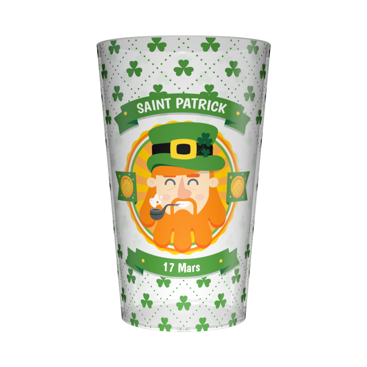 Gobelet personnalisé Saint-Patrick Lutins
