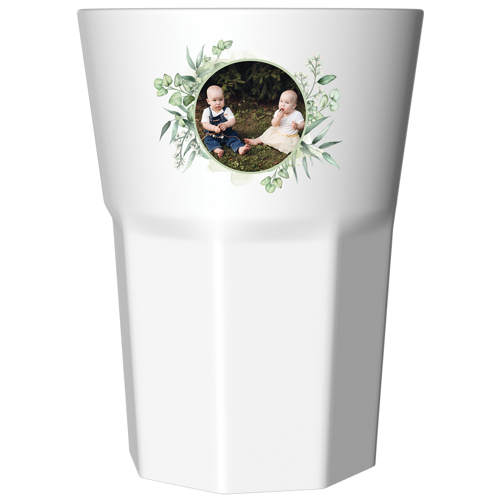 Verre à Mojito personnalisé blanc bapteme