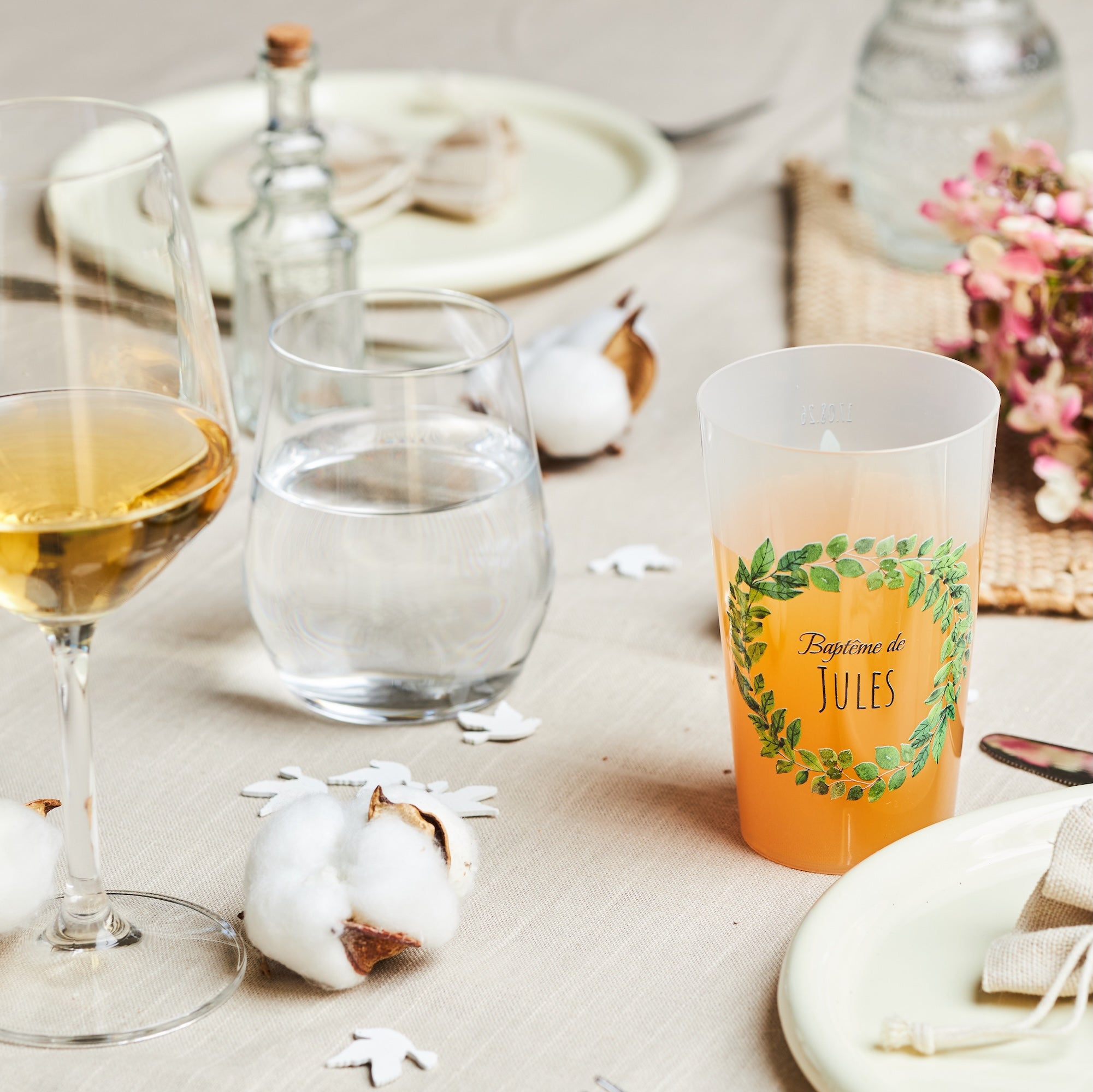 univers bapteme table