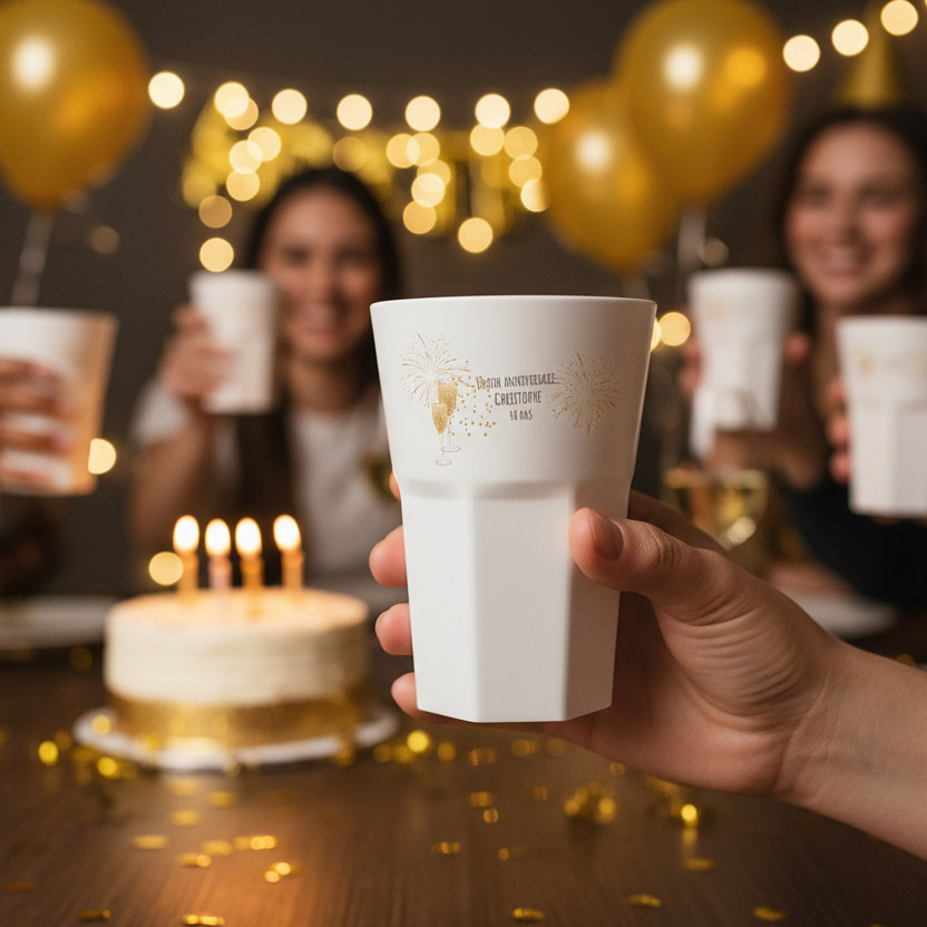 verre mojito personnalise anniversaire champagne ambiance