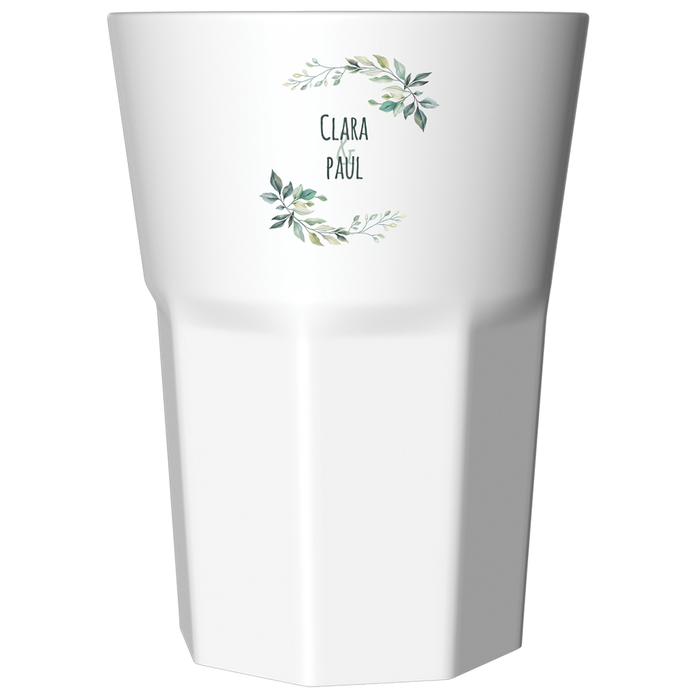 Verre à Mojito personnalisé blanc mariage paix